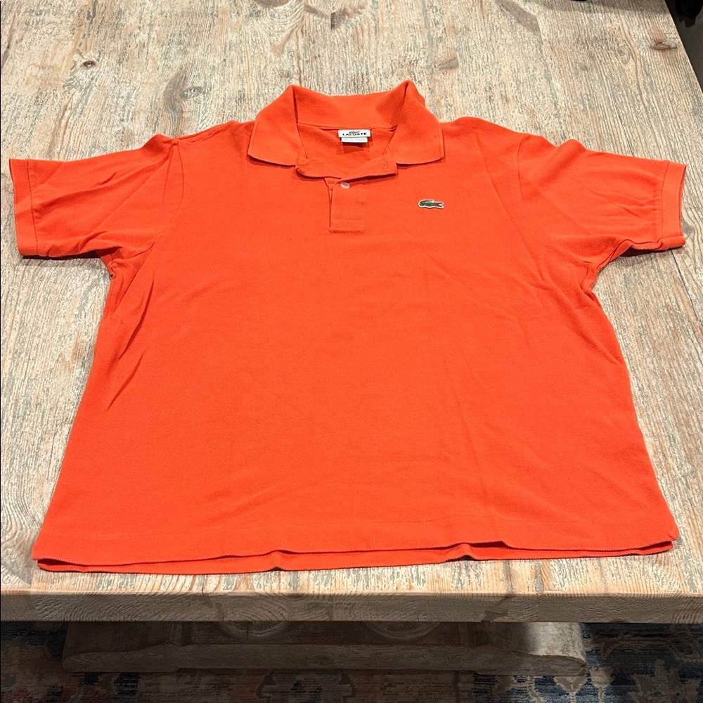 Lacoste Kids Polo Shirt in Vibrant Orange
